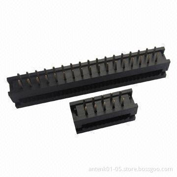 2.54mm IDC DIP Plug Connectors with Brass Contact, Used for Ribbon Cables